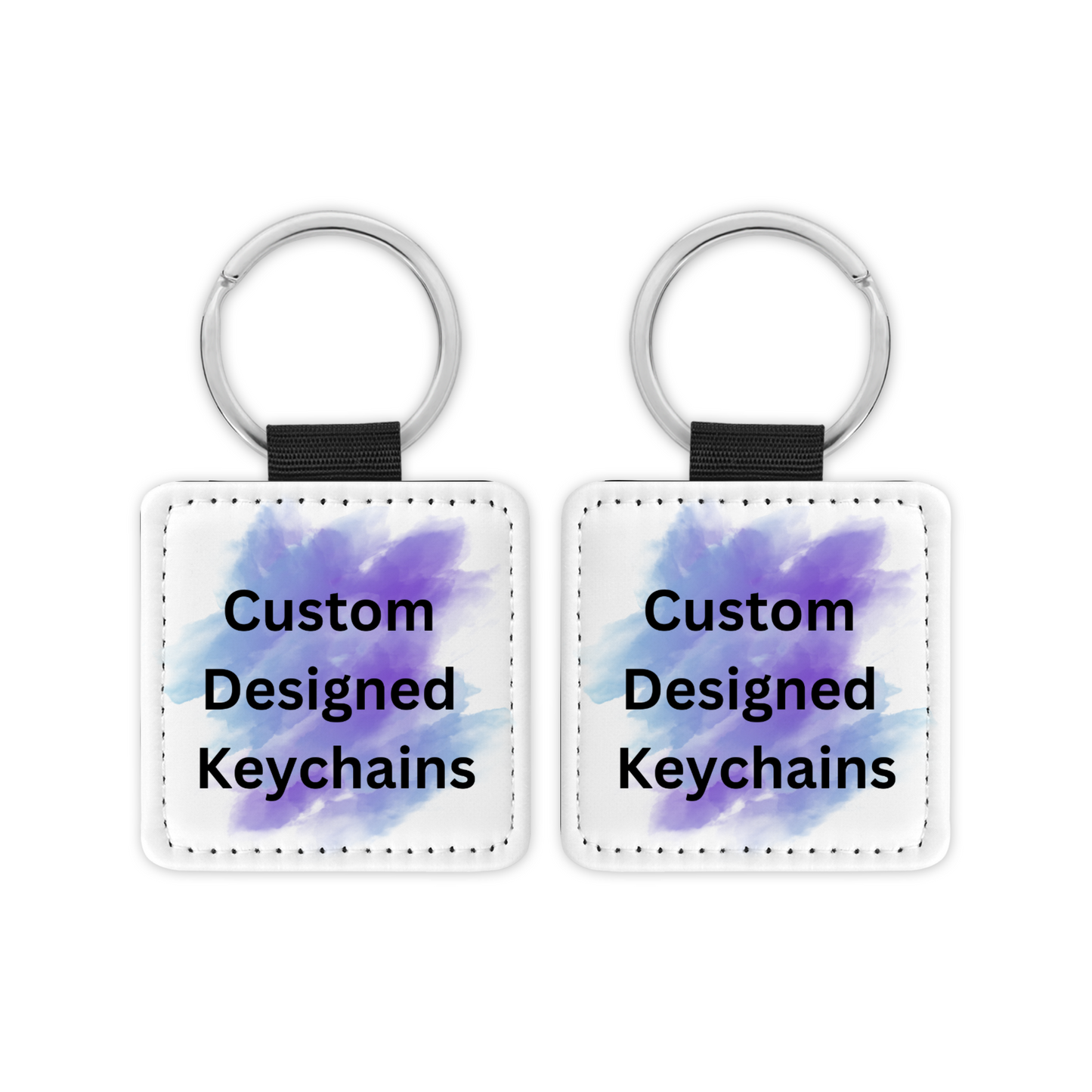 Custom Designed Square Double Sided Keychains