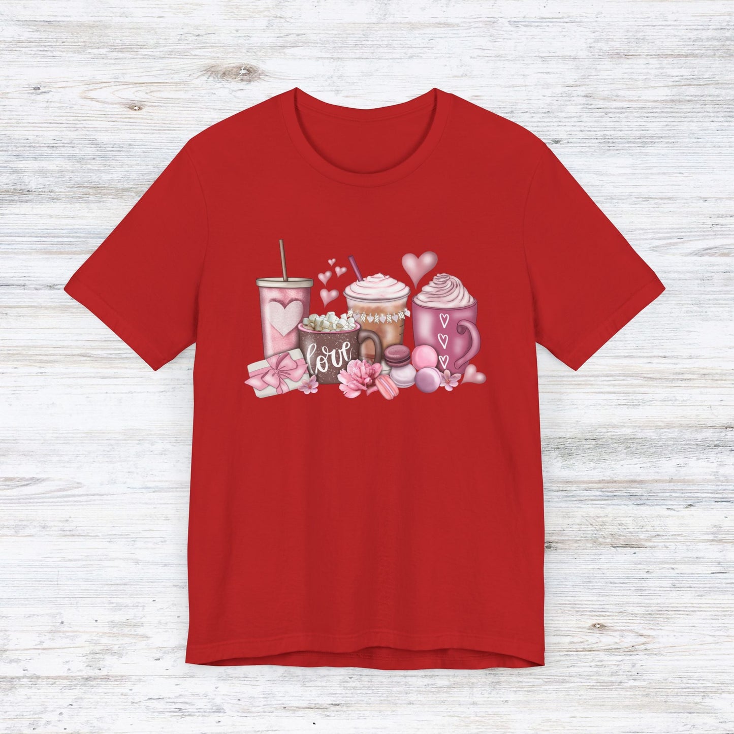 LOVE Valentines Day Coffee Unisex Jersey Short Sleeve Tee