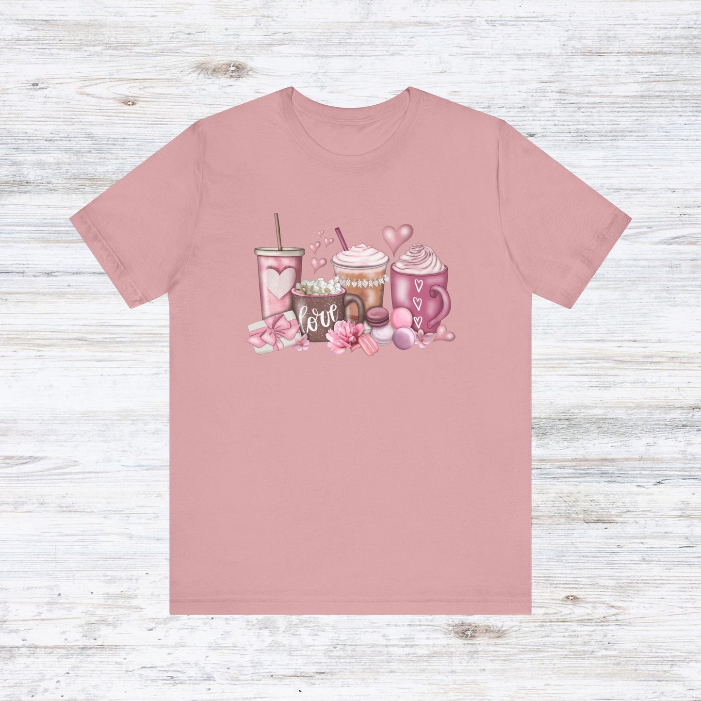 LOVE Valentines Day Coffee Unisex Jersey Short Sleeve Tee