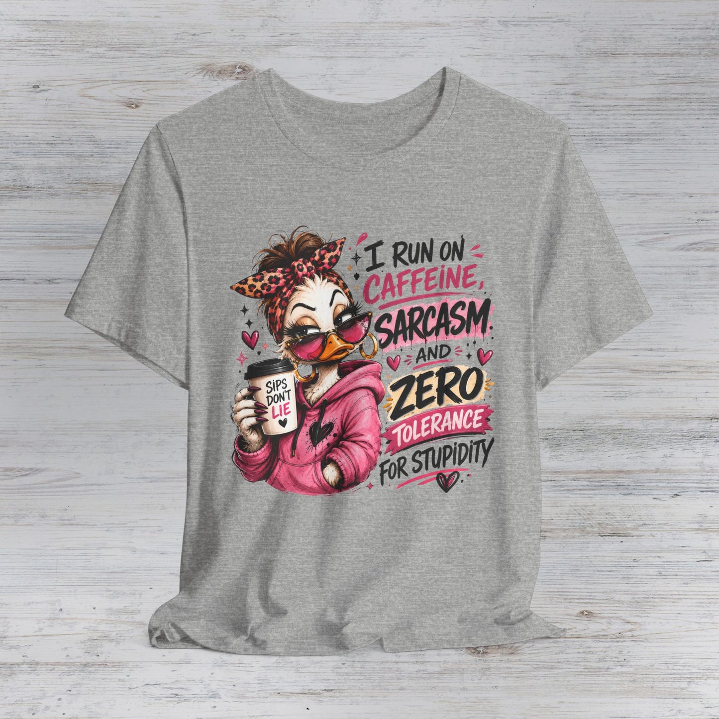 I Run on Caffeine and Sarcasm T-Shirt