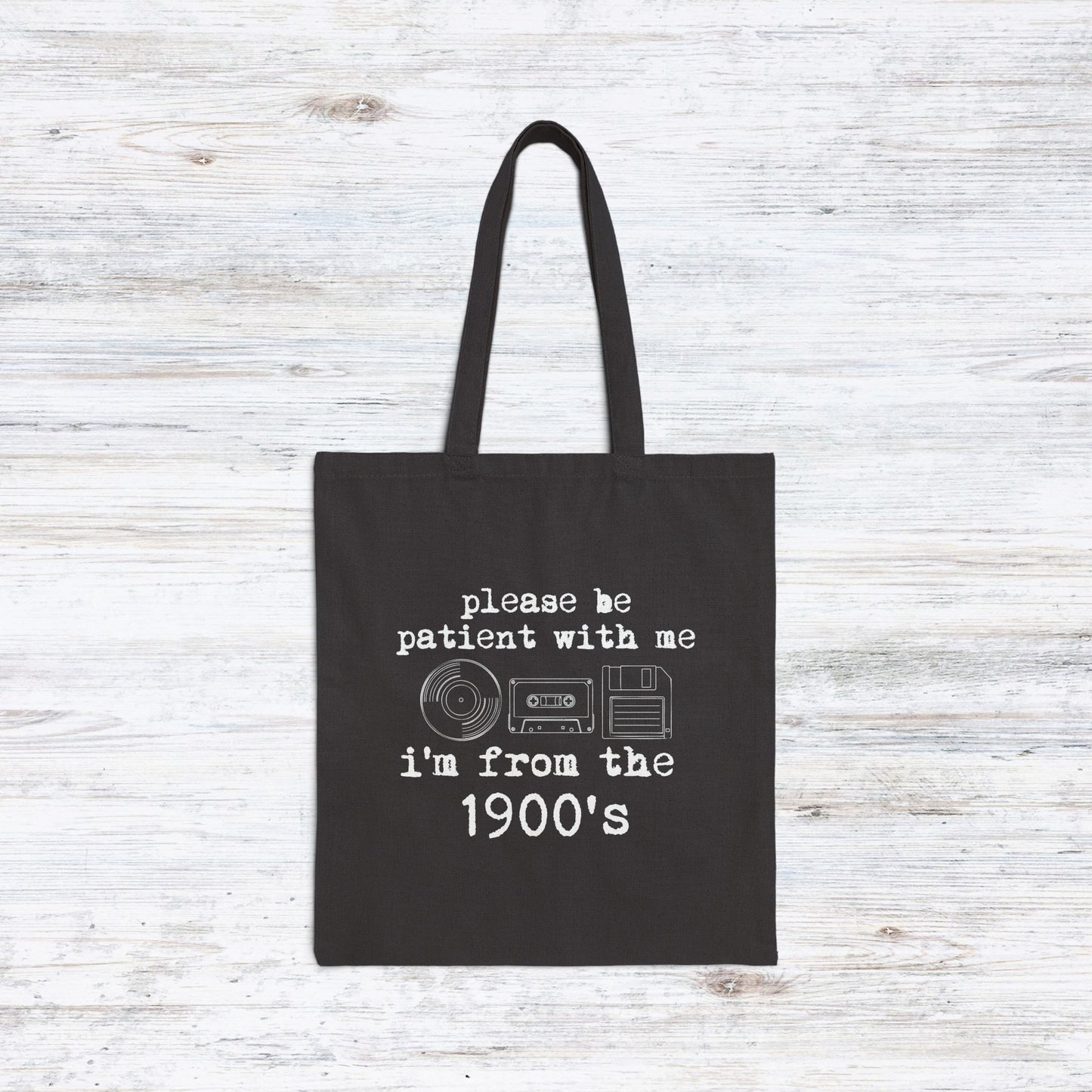 I'm From the 1900's vintage cassette design Tote Bag | Retro music humor