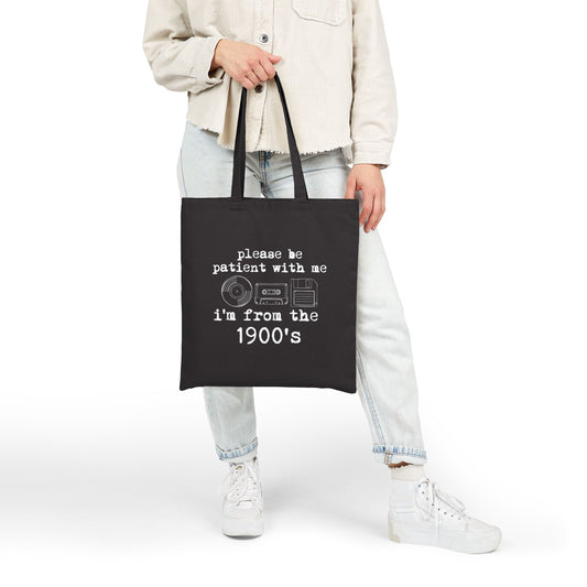 I'm From the 1900's vintage cassette design Tote Bag | Retro music humor