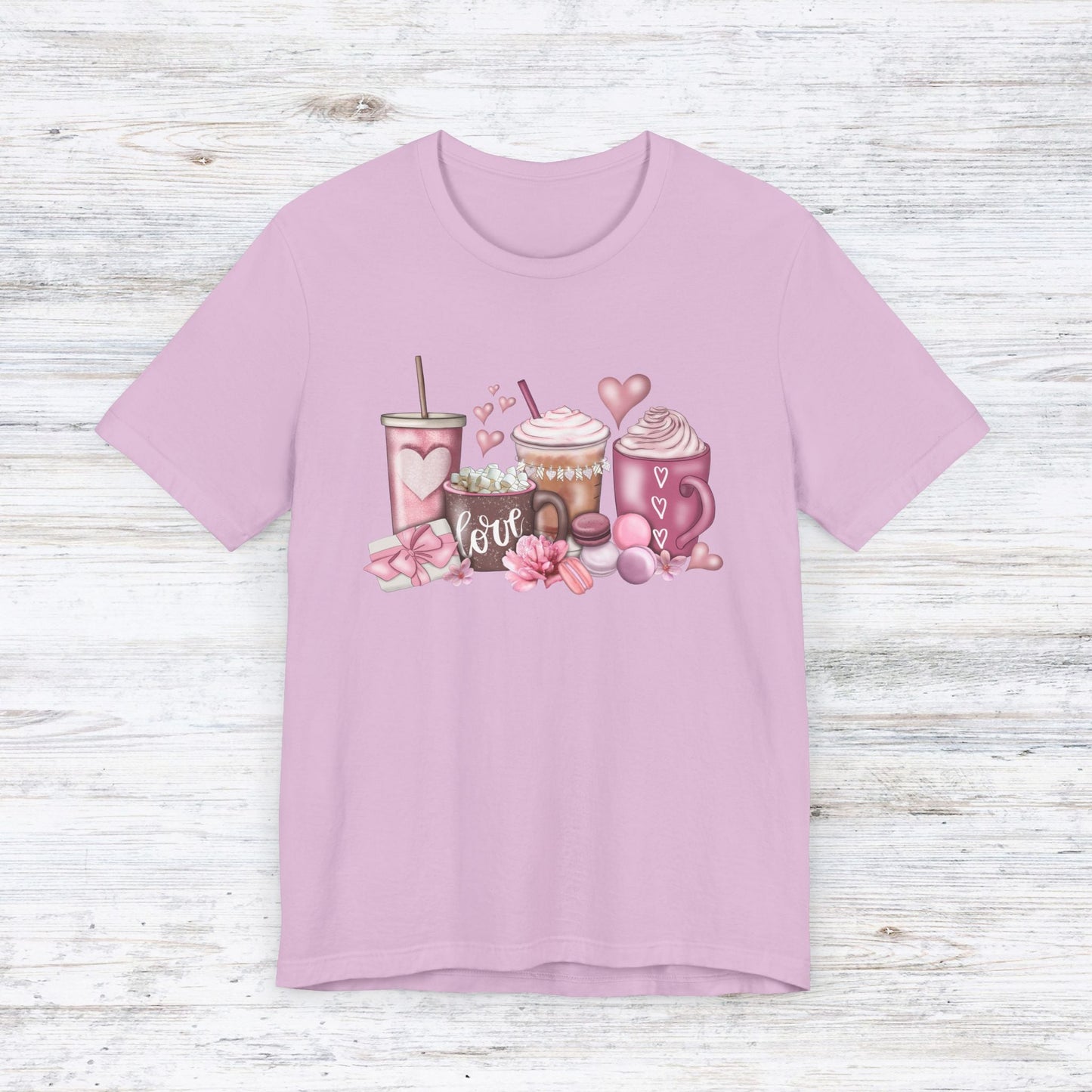 LOVE Valentines Day Coffee Unisex Jersey Short Sleeve Tee