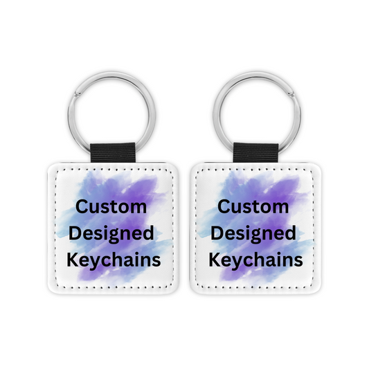 Custom Designed Square Double Sided Keychains